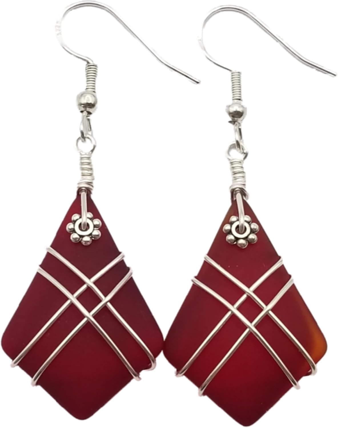 Handmade Sea Glass Earrings - Unique Hawaiian Jewelry Gift
