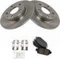 TRQ Rear Brake Pad & Rotor Kit Compatible with Mazda 3 and CX-3