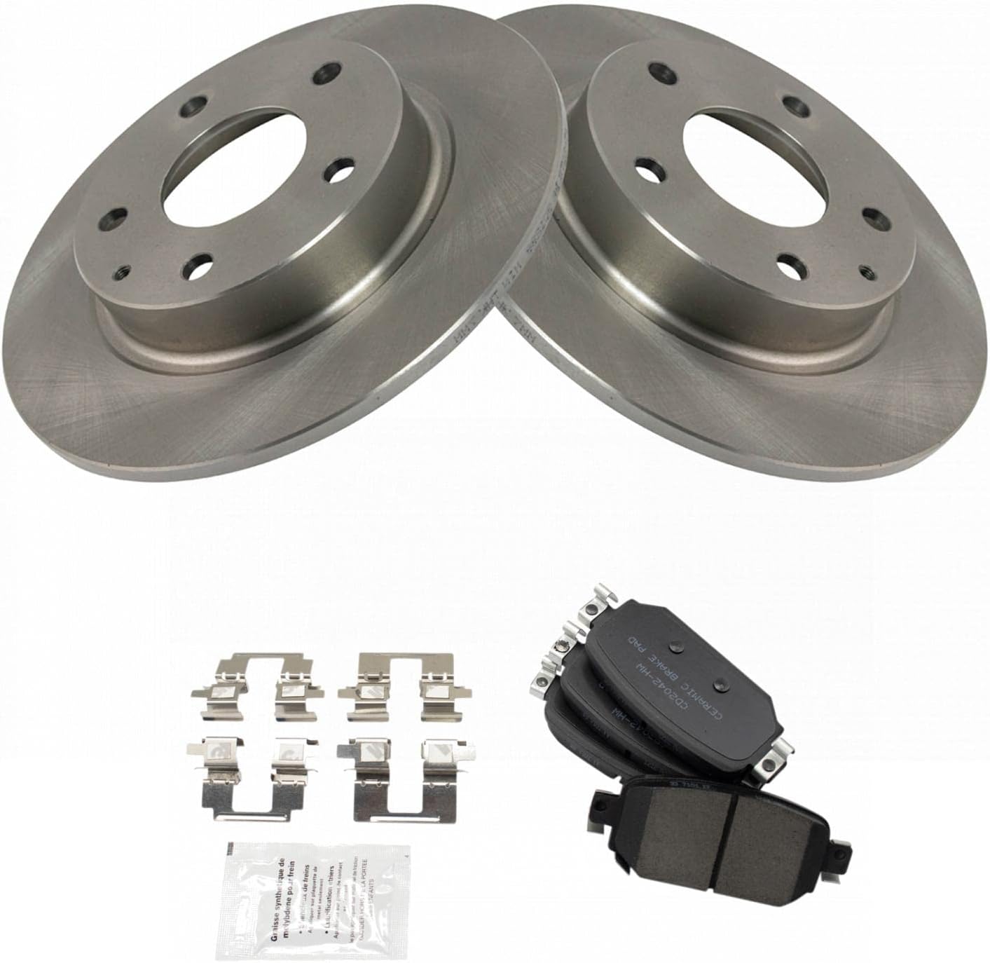 TRQ Rear Brake Pad & Rotor Kit for 2017-2019 Mazda Models