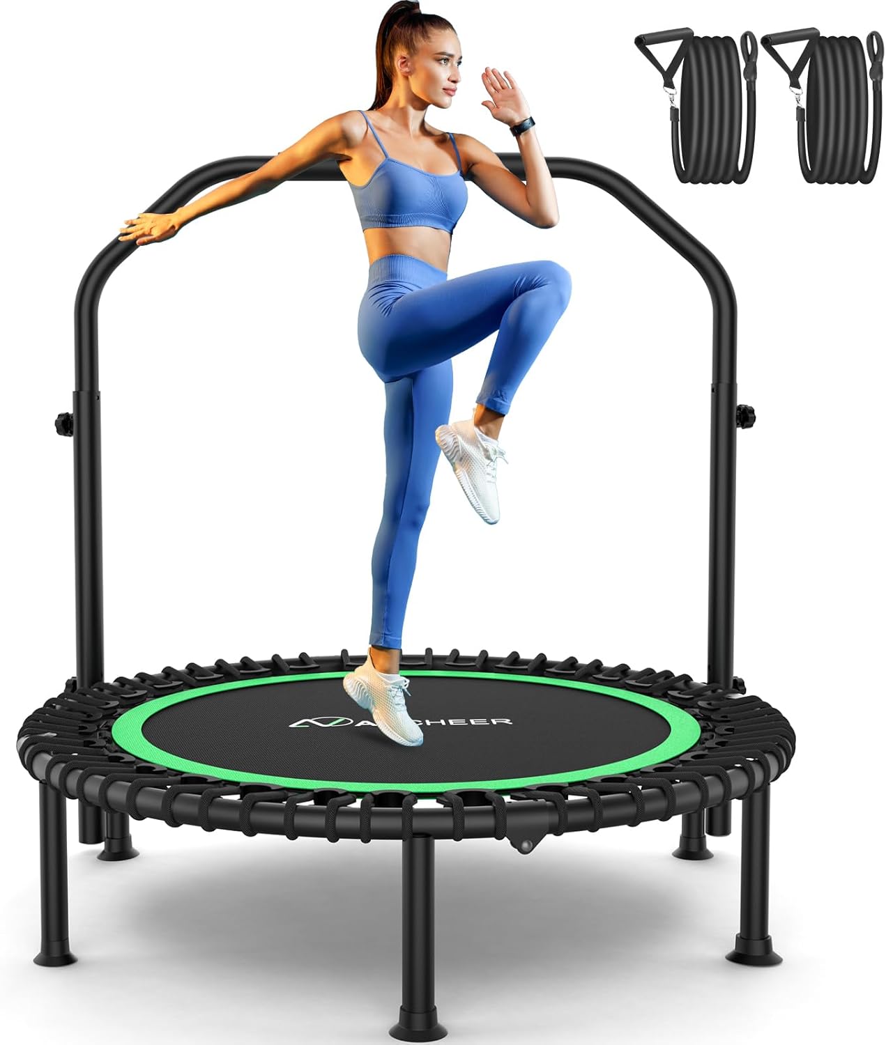 Bungee Rebounder Trampoline for Home Cardio Fitness Workouts