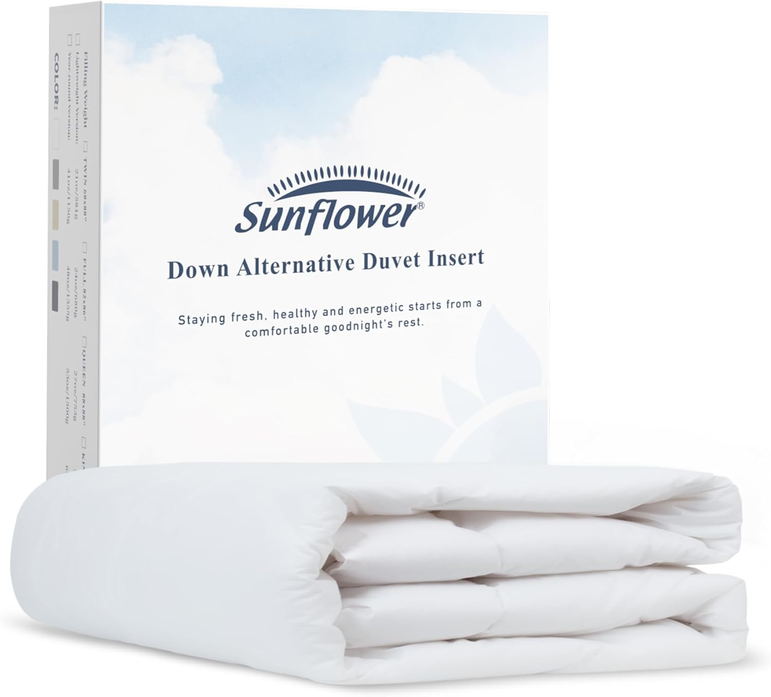 Sunflower Twin Comforter Lightweight Down Alternative Bedding