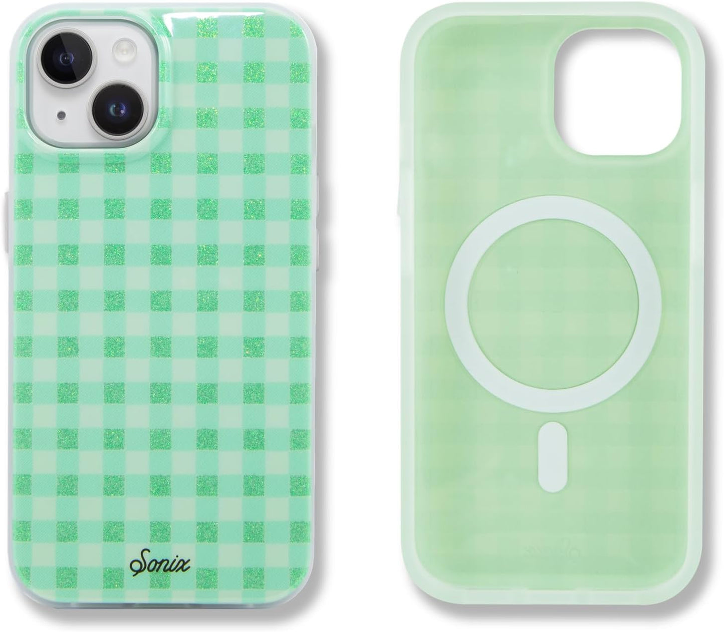 Sonix Case for iPhone 15 Plus | 10ft Drop Tested Minty Gingham
