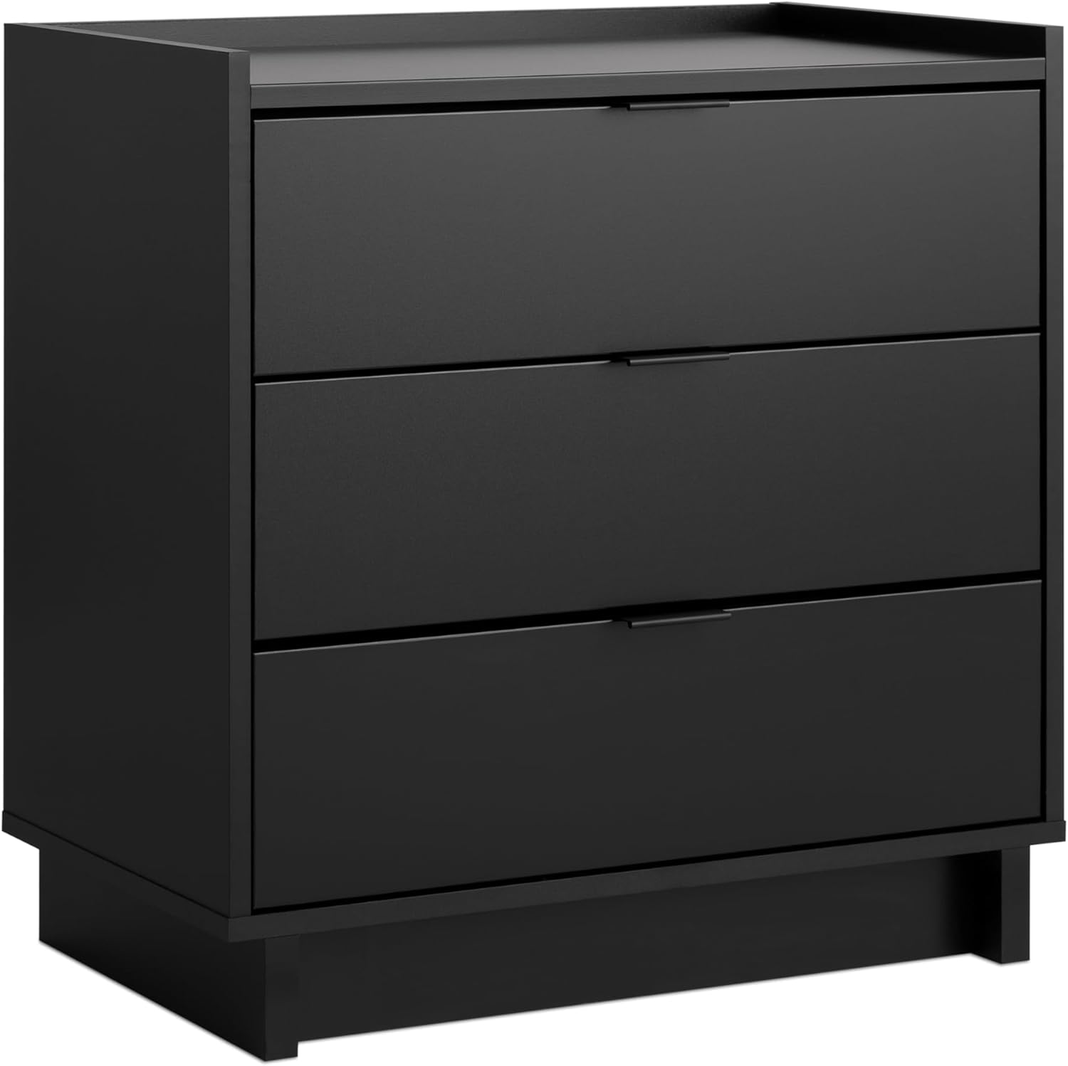 Prepac Simply Modern Nightstand with 3 Drawers in Black Finish