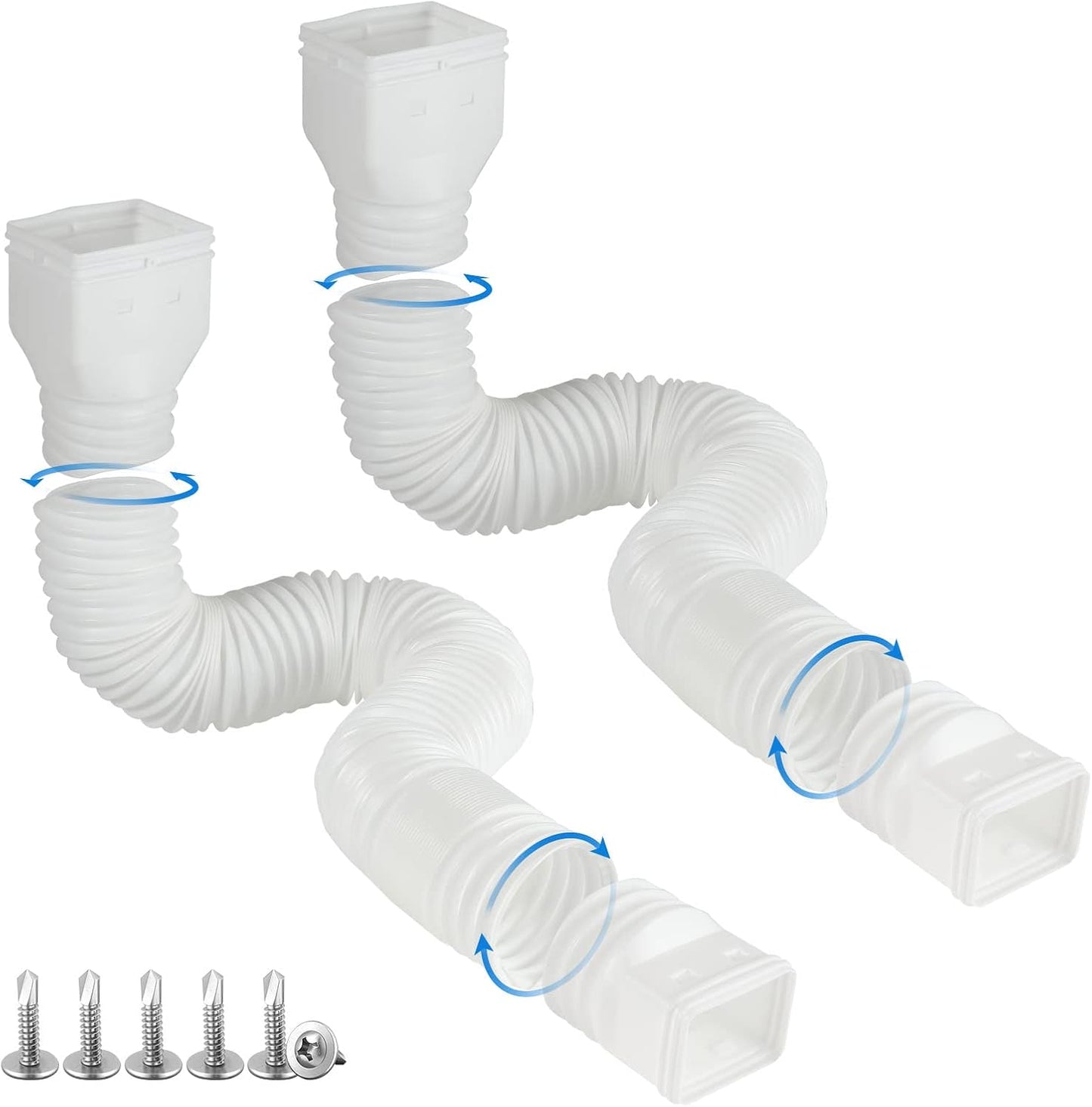 Flexible Rain Gutter Downspout Extensions for Effective Drainage