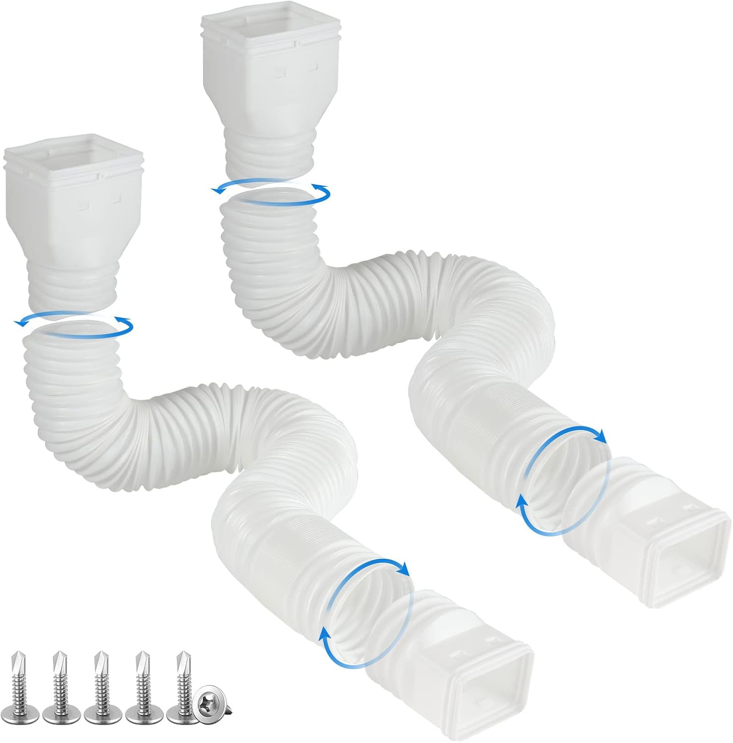 Flexible Rain Gutter Downspout Extensions for Effective Drainage