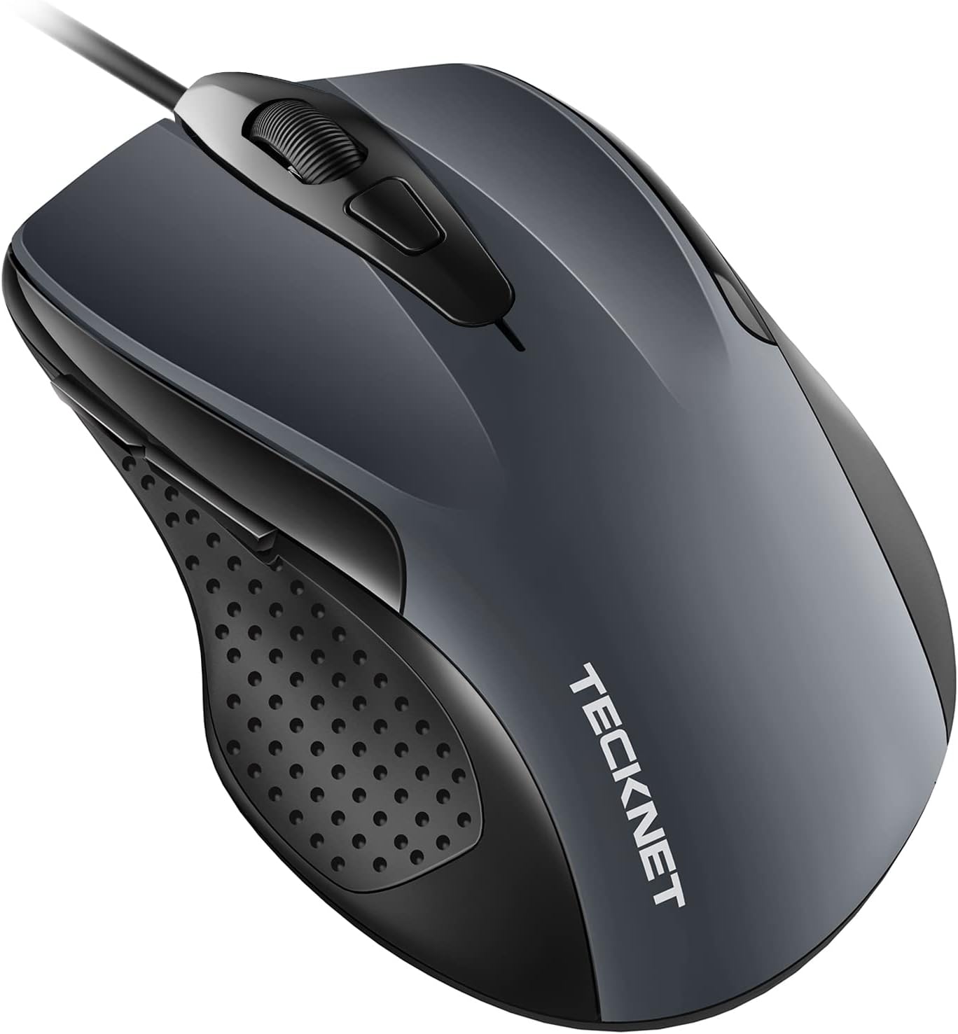 TECKNET Wired Mouse: 4 DPI Levels, Ergonomic Design