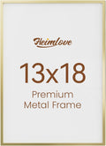 Heimlove 13x18 Aluminum Picture Frame - Elegant Gold Decor