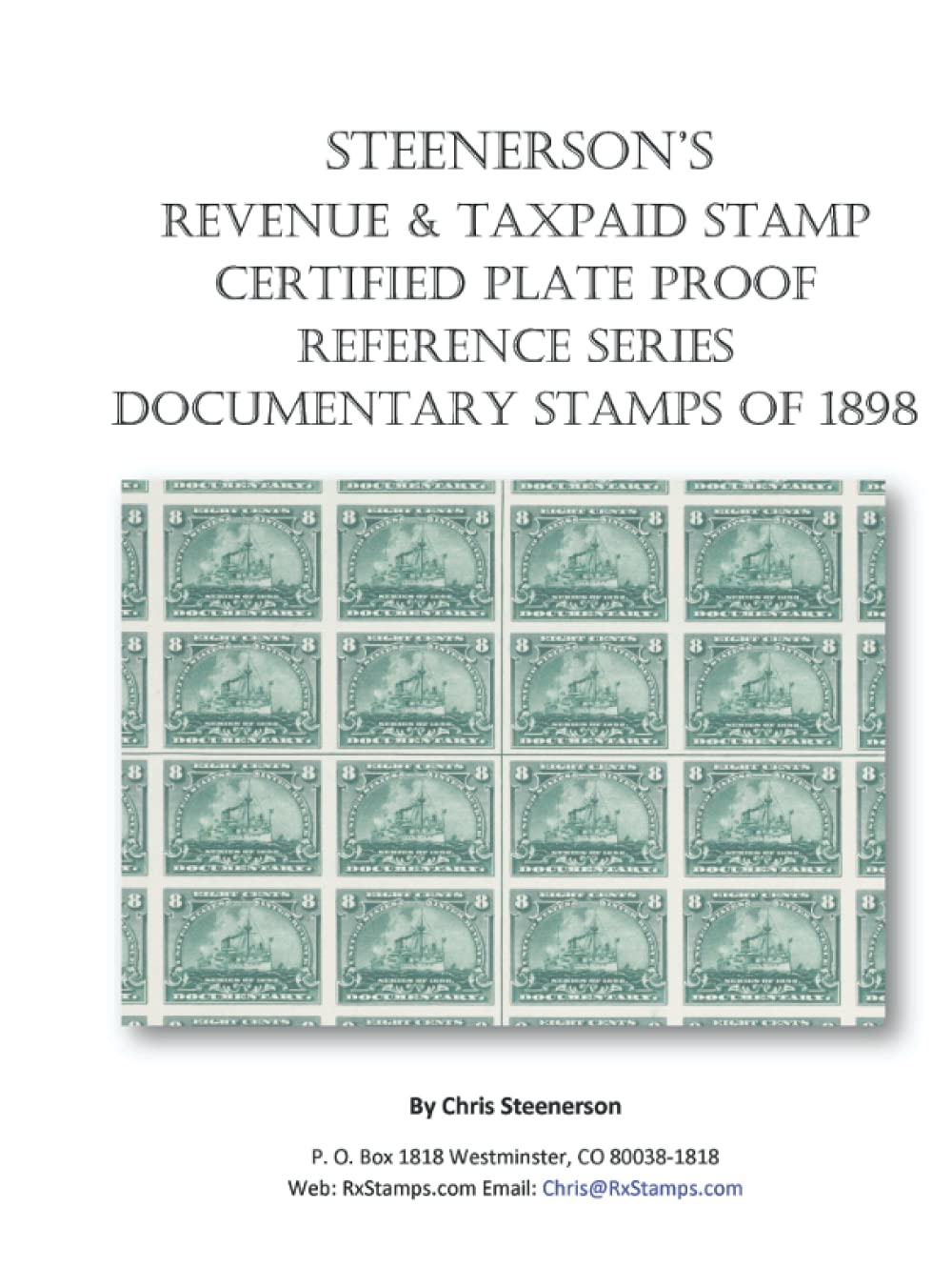 Steenerson's Revenue Taxpaid Stamp Certified Plate Proof Reference