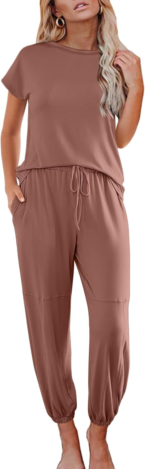 Ekouaer Pajamas for Women 2 Piece Lounge Set with Joggers