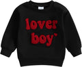 Heart Embroidered Baby Boy Valentines Sweatshirt