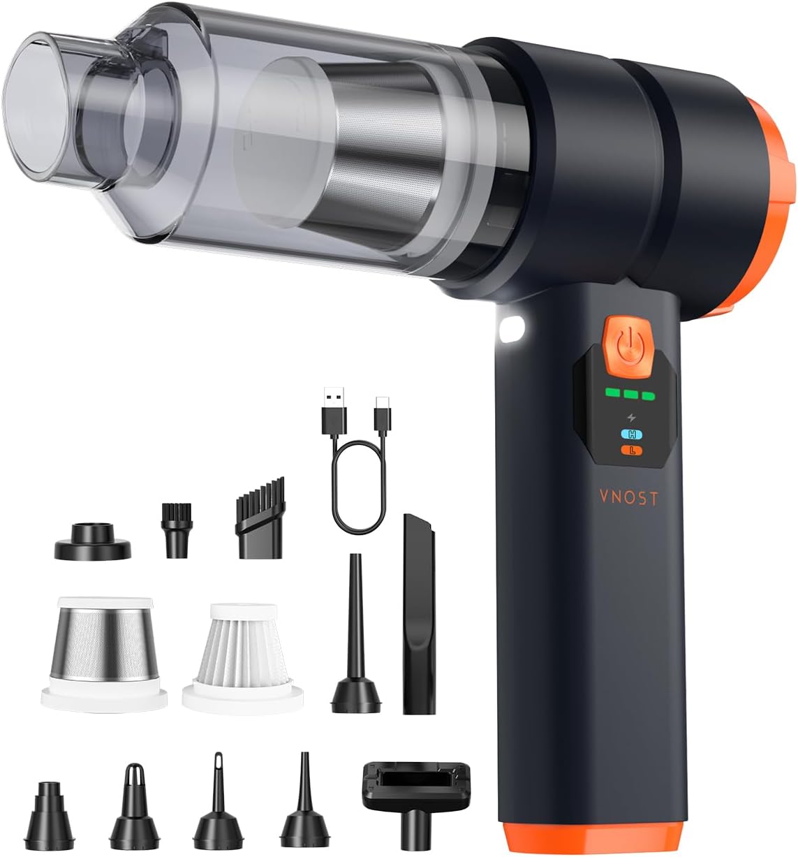 Portable Cordless Car Vacuum with 30000PA Suction Power