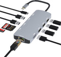 USB C Hub USB-C to HDMI Adapter 10-in-1 - 4K, PD90W, Gigabit