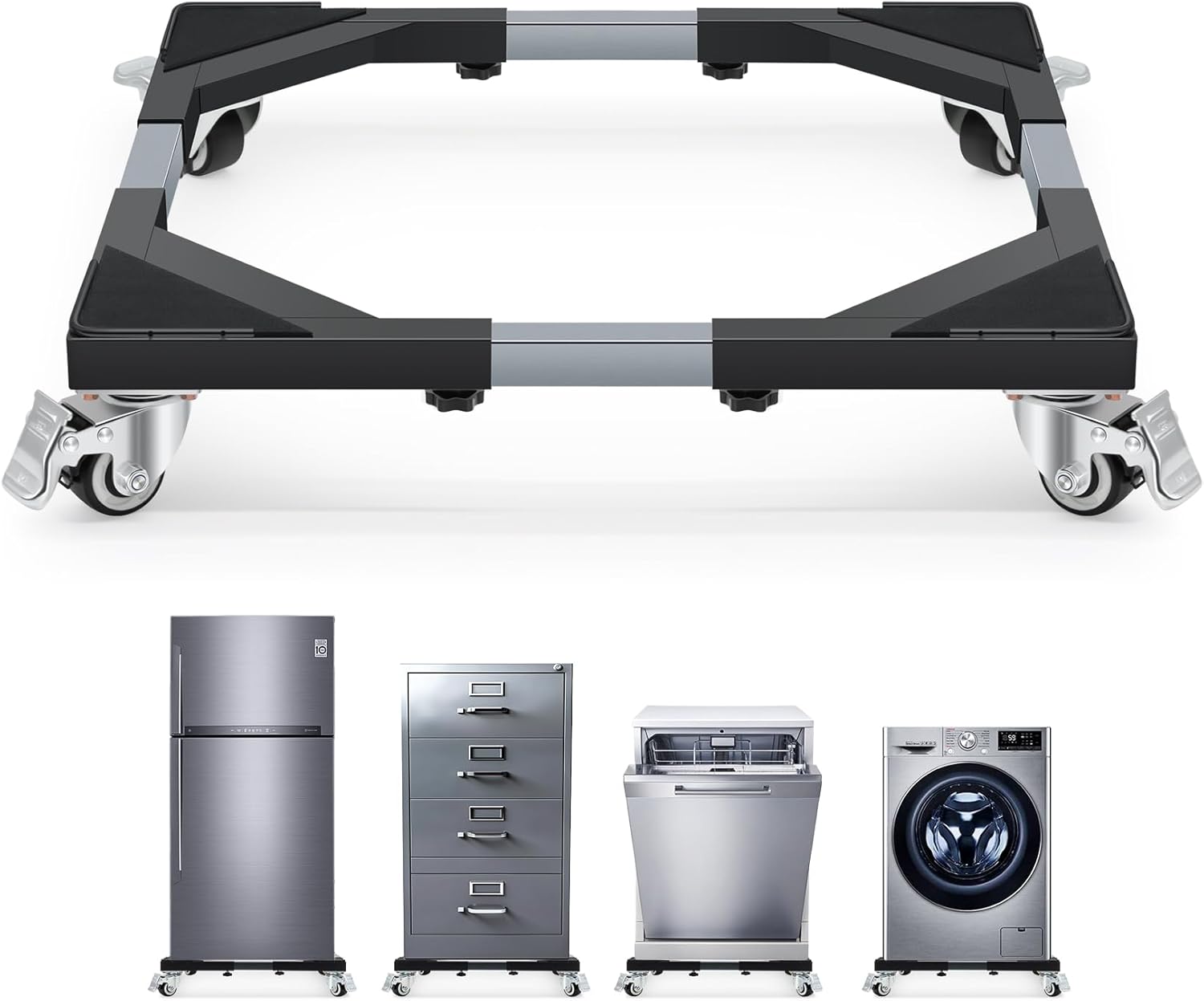 Nefish Heavy Duty Washing Machine Dolly with Wheels for 700 Lbs