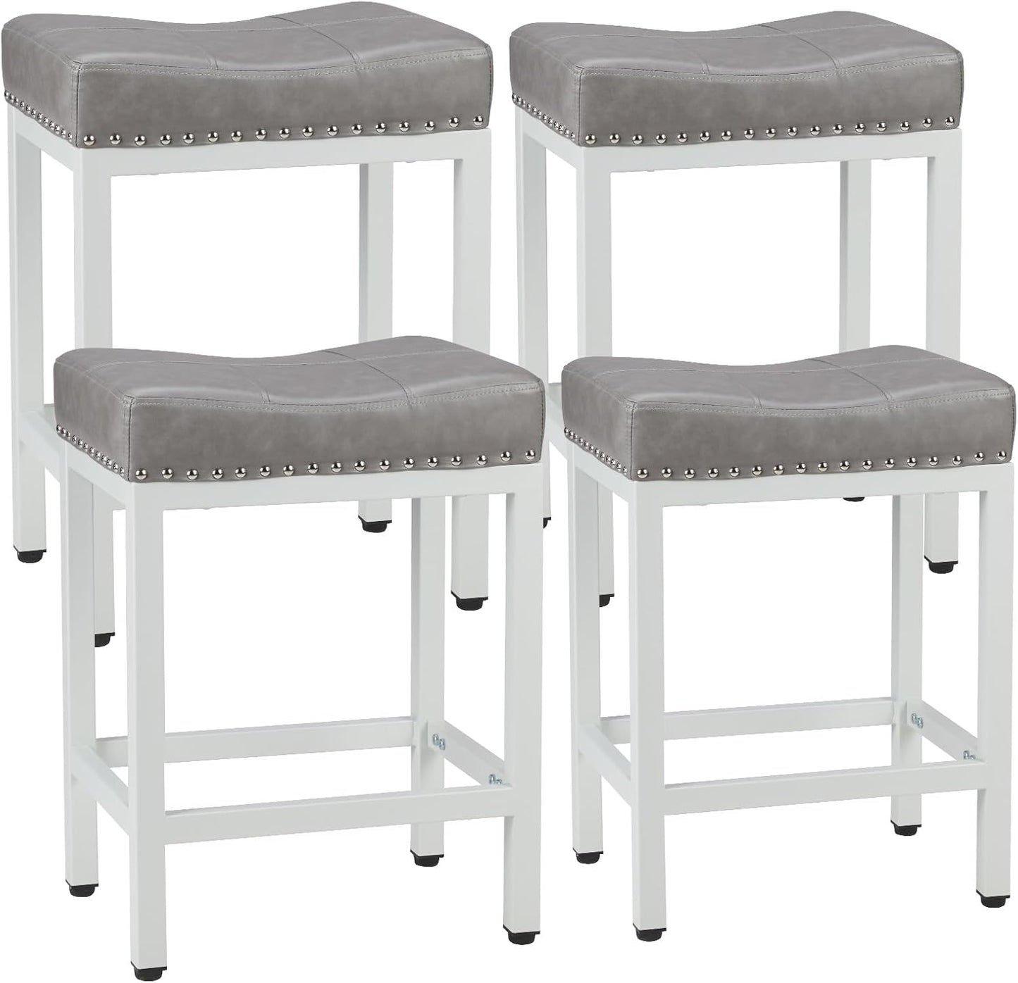24 Inch Modern Bar Stools Set of 4 for Kitchen and Dining
