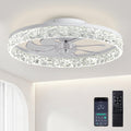 Ceiling Fans with Lights and Remote 19.7in Low Profile - Quiet