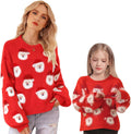 Mommy and Me Matching Ugly Christmas Sweater Long Sleeve - Cute Photo