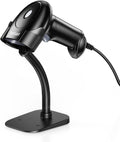 Barcode Scanner with Stand USB Wired 2D 1D QR Code Scanner - Handsfree