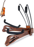 Guitar Stand Wooden Foldable Black Walnut - Elegant Display Stand