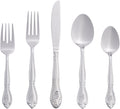RiverRidge Rose Monogrammed 46-Piece Flatware Set - Classic Rose C