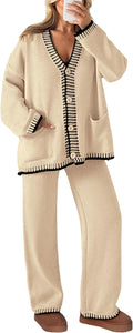Loungewear Lounge Sets for Women 2 Piece Knit Set - Cozy Fall Favorite
