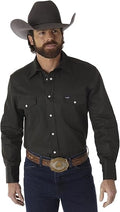 Wrangler Men's Cowboy Cut Western Long Sleeve Snap Work Shirt
