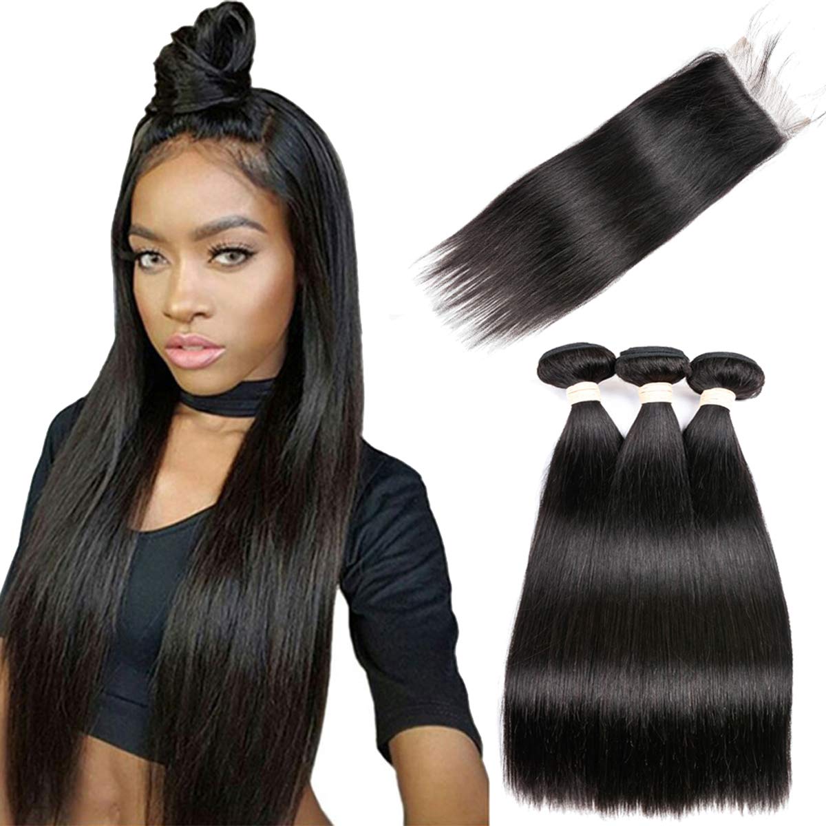 Straight Hair Bundles with Closure for Stunning Styles