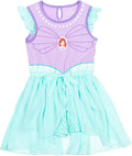 Disney Princess Toddler Girls Romper with Skirt Overlay - Sleeveless