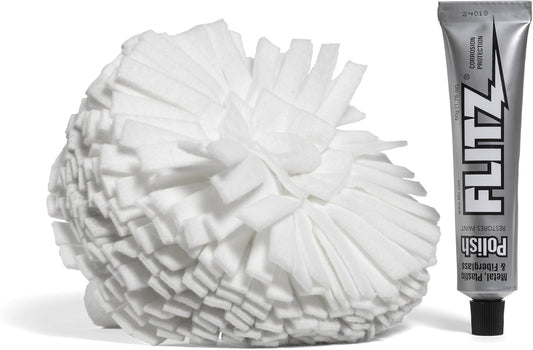 Flitz Buff Ball 7in Drill Buffer Polisher Attachment for All Surfaces