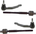 TRQ Front Inner and Outer Tie Rod Set Compatible with 2013-2018 Nissan
