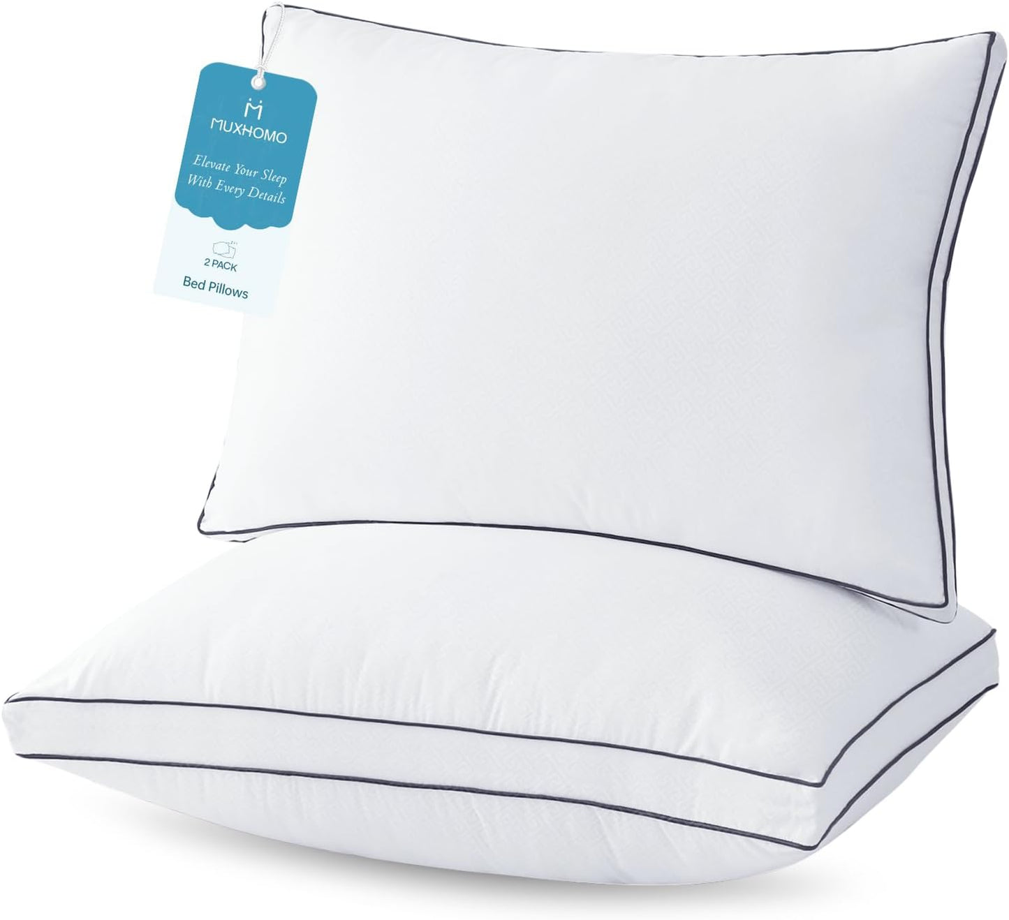 MUXHOMO King Size Bed Pillows Set of 2 for Ultimate Comfort