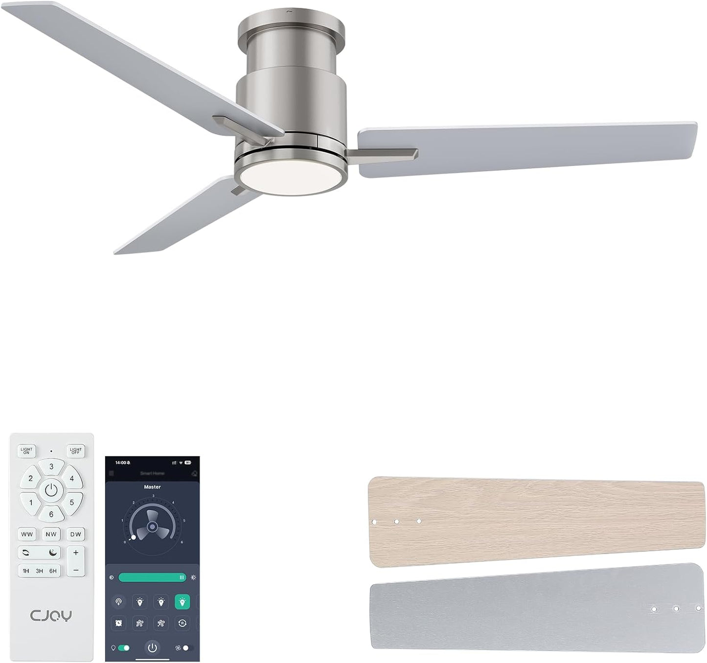 CJOY 48 Inch Ceiling Fan with Lights and Remote Control Features