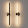 28In Black Wall Sconce Set of Two for Modern Home Lighting