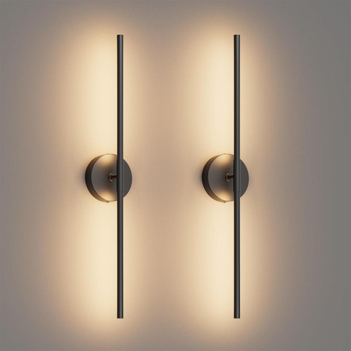 28In Black Wall Sconce Set of Two for Modern Home Lighting