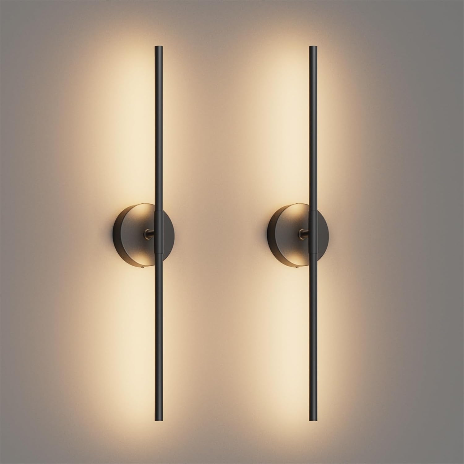 28In Black Wall Sconce Set of Two for Modern Home Lighting