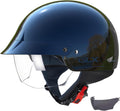 GLX M14 Open Face Motorcycle Helmet Black Medium - Comfortable