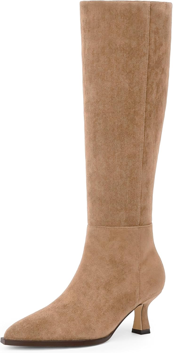 Modatope Knee High Boots with Kitten Heel for Stylish Comfort