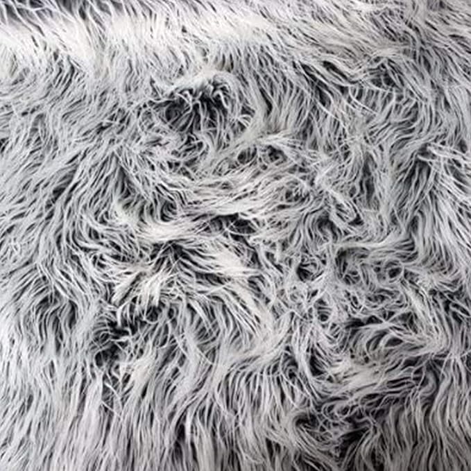 Faux Fake Fur Long Pile Luxury Shaggy Square Patches for Crafts