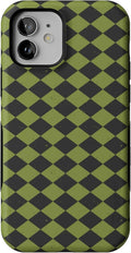 Casely iPhone 12 Mini Case Wicked Hex Green Checkered - Bold
