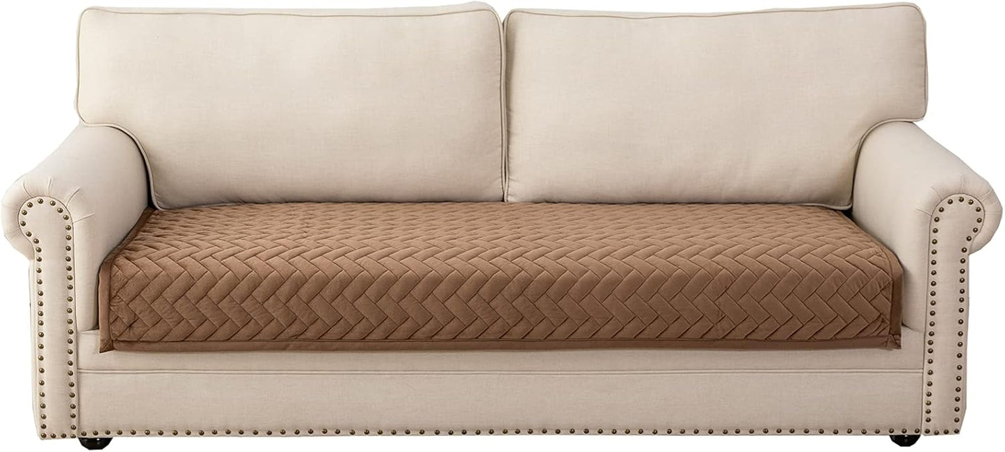 Eismodra Couch Cover for 3 Cushion Sofa, Anti-Slip Design