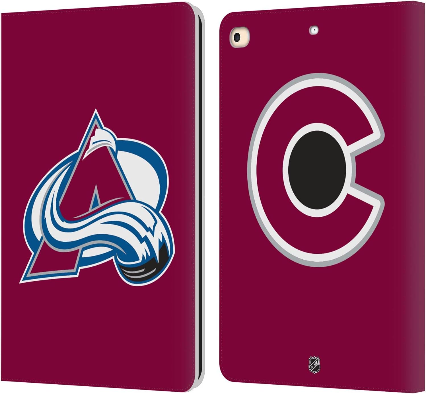 NHL Colorado Avalanche Leather Wallet Case for iPad 9.7 2017/2018