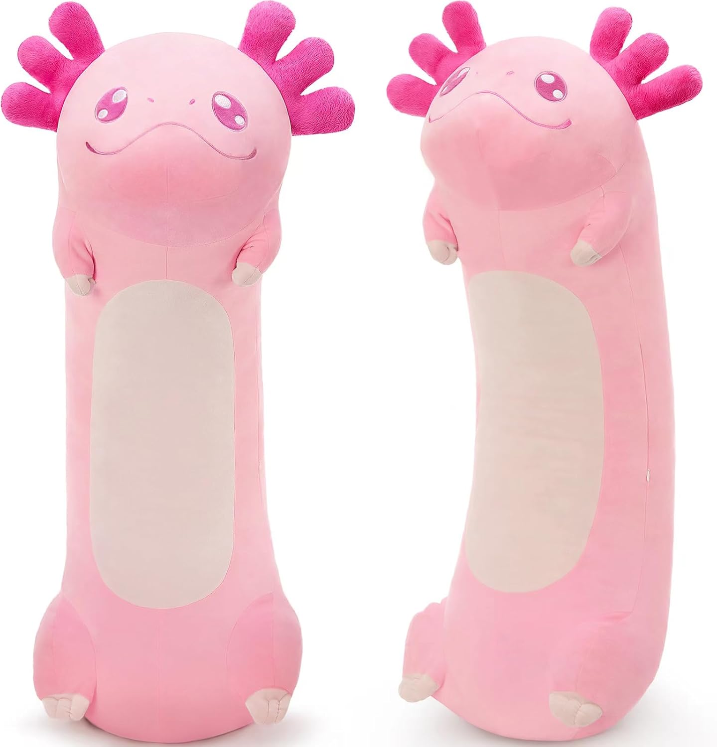 Tezituor Long Axolotl Plush Body Pillow for Cuddling Fun