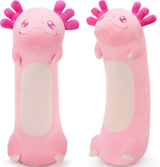 Tezituor Long Axolotl Plush Body Pillow for Cuddling Fun