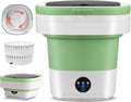 Portable Washing Machine 12L Mini Laundry Washer Green - Foldable