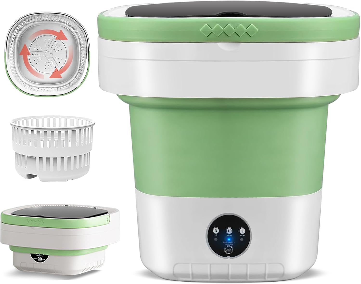 Portable Washing Machine 12L Mini Laundry Washer for Travel