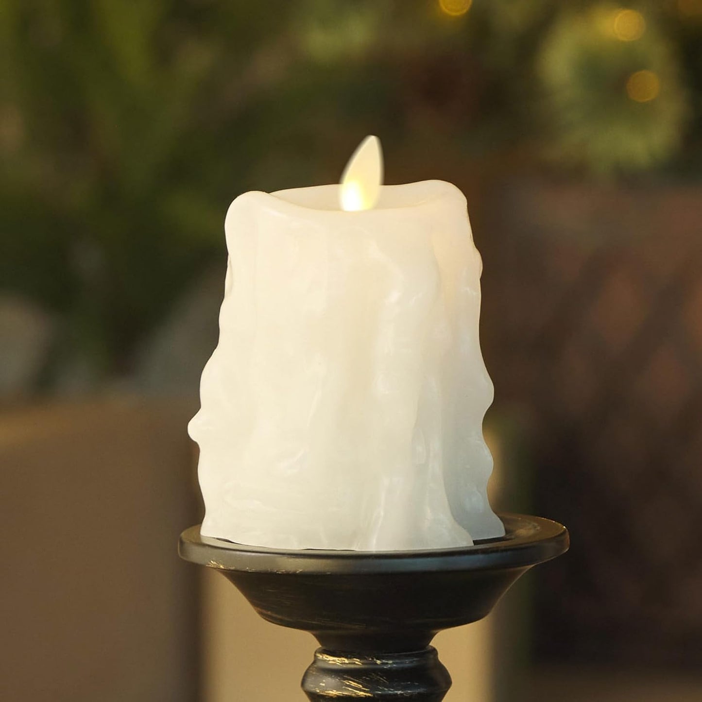 Luminara Heavy Wax Drip Flameless LED Candle for Safe Ambiance
