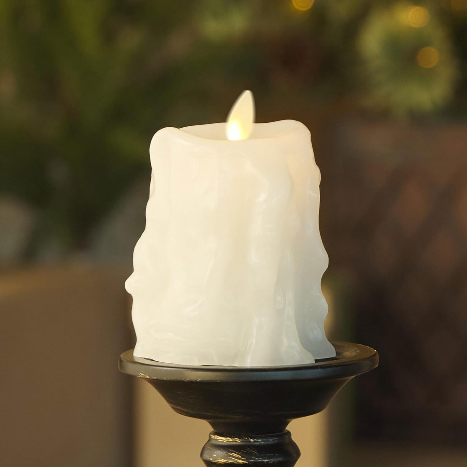 Luminara Heavy Wax Drip Flameless LED Candle for Safe Ambiance