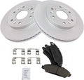 TRQ Front Posi Ceramic Brake Pads & E-Coated Rotors Kit - Direct Fit