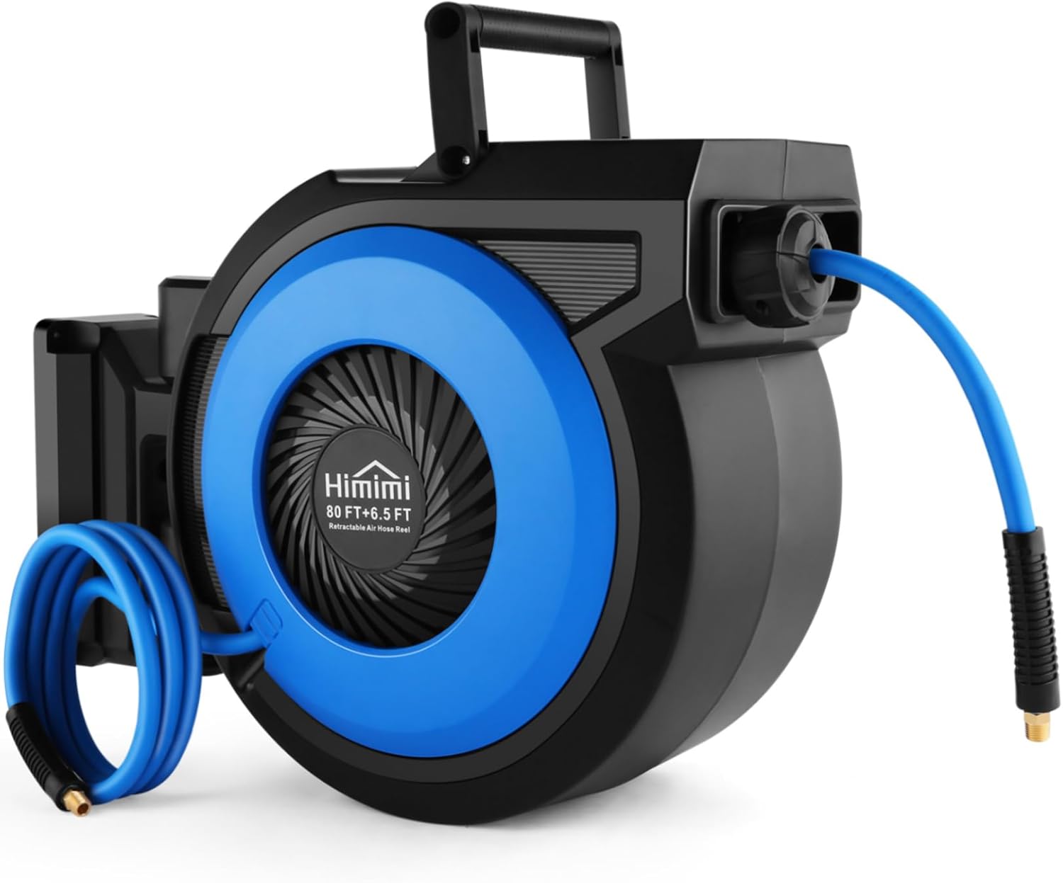 80FT Retractable Air Hose Reel with Automatic Rewind System