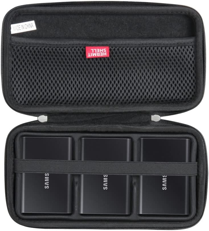 Hermitshell Travel Case for Samsung T7 SSD - Protects Three Drives