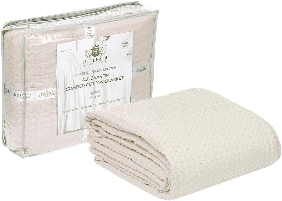 100% Combed Cotton Blanket for California King Size Beds